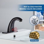 Luxice Oil Rubbed Bronze Touchless Bathroom Sink Faucet